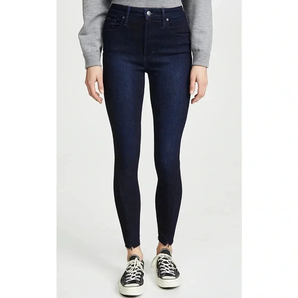 JOES JEANS x WEWOREWHAT NWT Danielle High Rise Slit Ankle Skinny Jeans Stretch - Picture 2 of 11